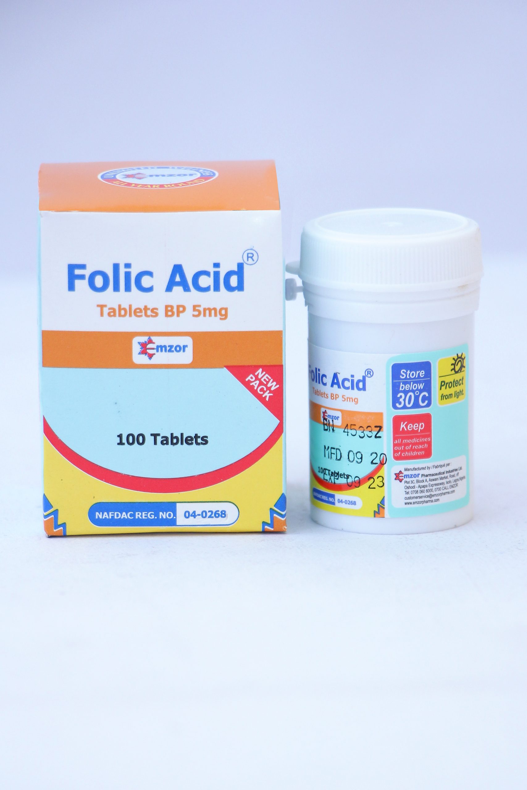 Emzor Folic Acid by 100