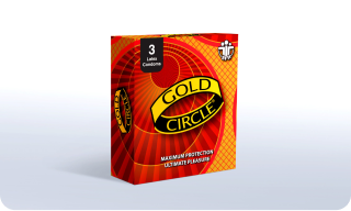 Gold Circle plain condom