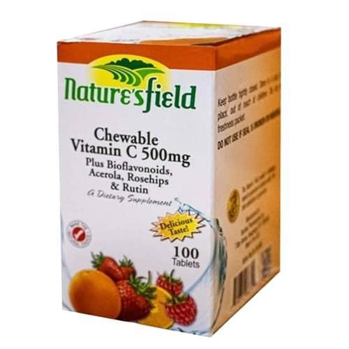 Vitamin C 500mg Chewable (nature's field)