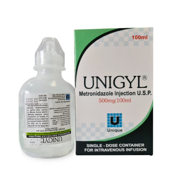 Unigyl IV infusion unbr. Flagyl (metronidazole)