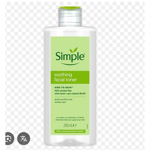 Simple soothing facial toner